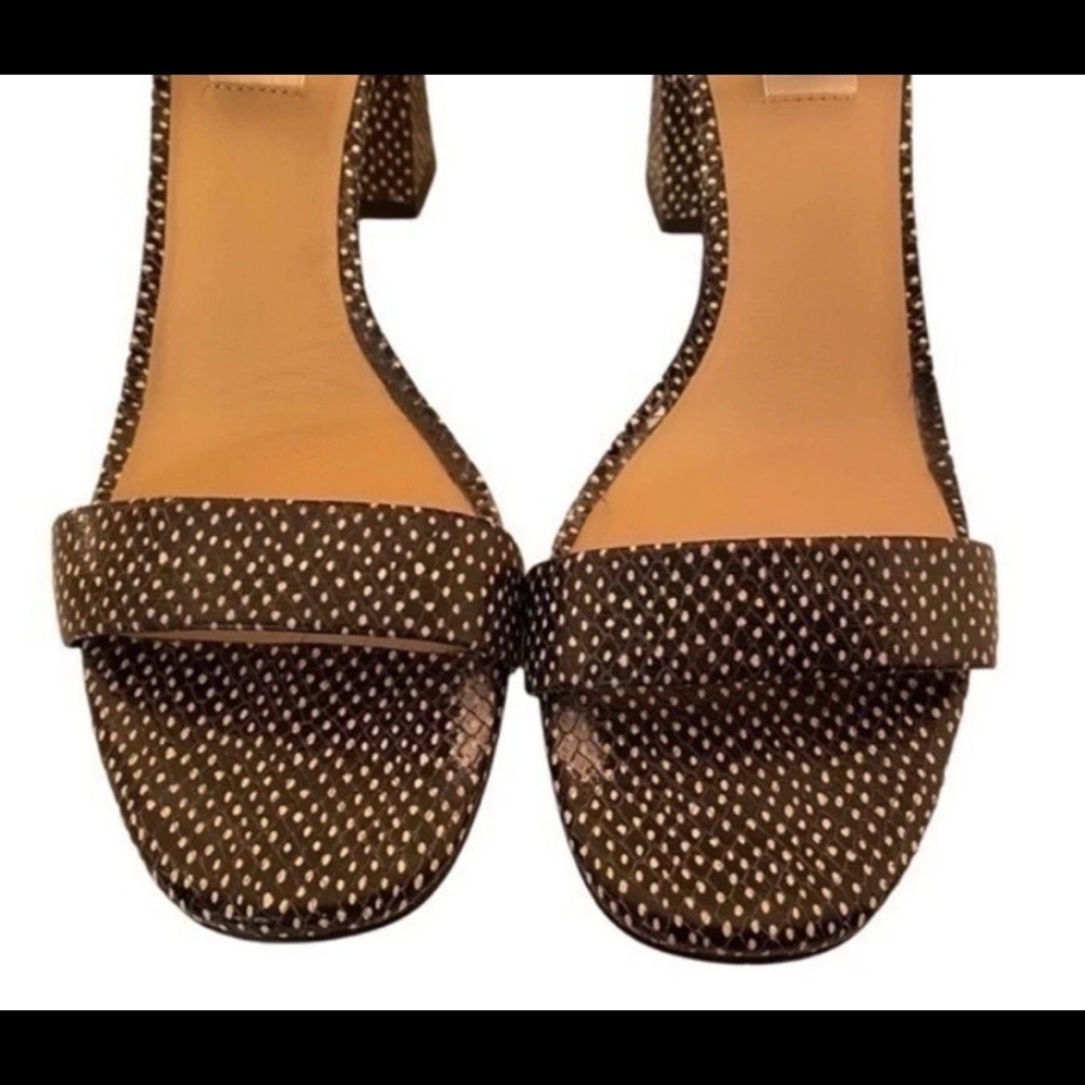 Antonio Melani | Black & White Polka Dot 4” Block Heels Leather Sole | Size 9.5 - Picture 3 of 11